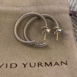 David Yurman Sterling Silver Cable Hoop Earrings